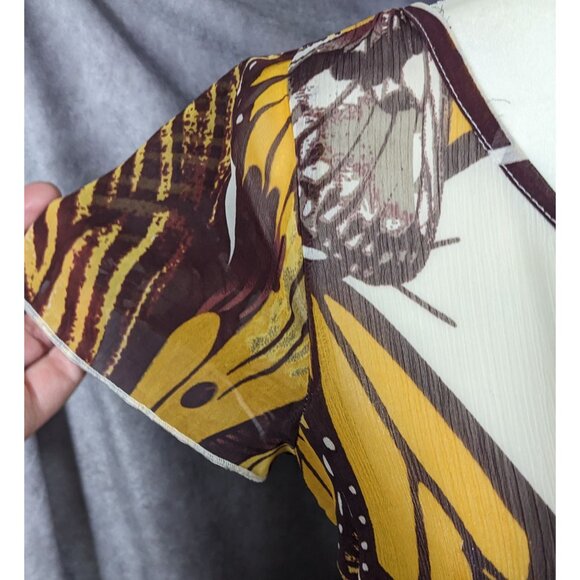 Vintage Royal Chicks Bohemian Butterfly Semi Sheer Top Size Medium - Picture 9 of 12